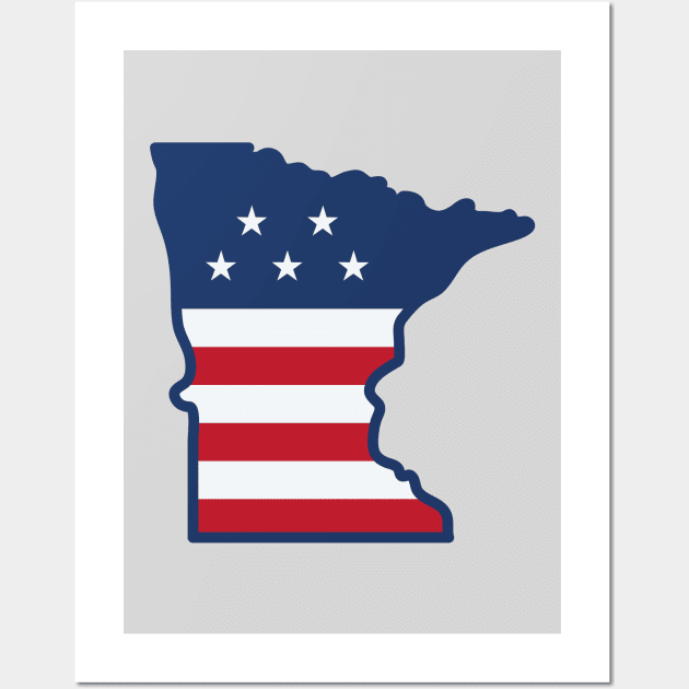 Stars and Stripes Minnesota Wall Art by SLAG_Creative